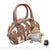 Sac main femme pompon - modèle Marron - Sac Roche ™