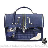 Sac Main Femme Porté Main - modèle Bleu foncé / 34x8x24cm - Sac Roche ™