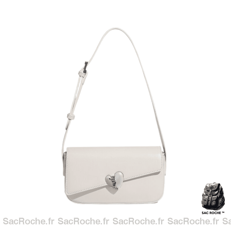 Sac Main Femme Porte Epaule Blanc À