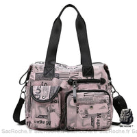 Sac Main Femme Porte épaule Multipoches - modèle Rose / 34x28x17cm - Sac Roche ™