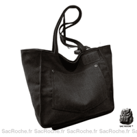 Sac Main Femme Porte épaule - modèle Noir / 42x29x14cm - Sac Roche ™