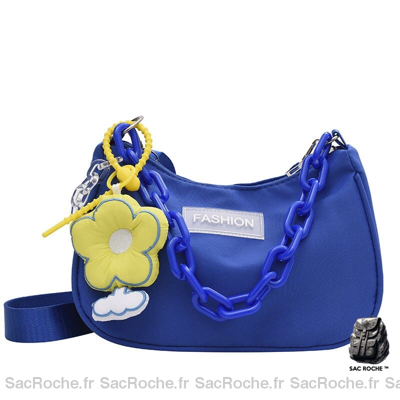 Sac Main Femme Porté Épaule Pas Cher Bleu / 22.5X16X9.5Cm À