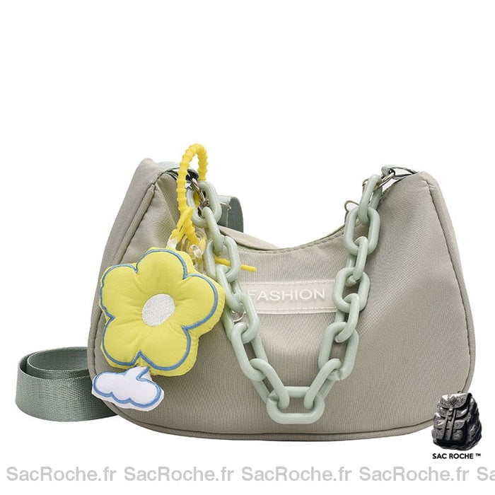Sac Main Femme Porté Épaule Pas Cher Vert / 22.5X16X9.5Cm À
