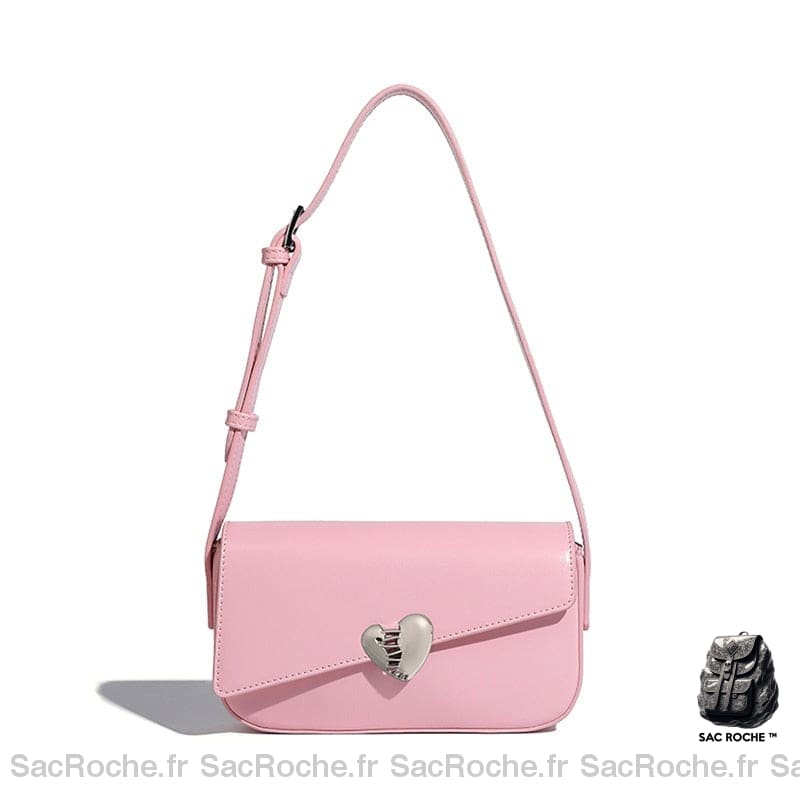 Sac Main Femme Porte Epaule Rose À