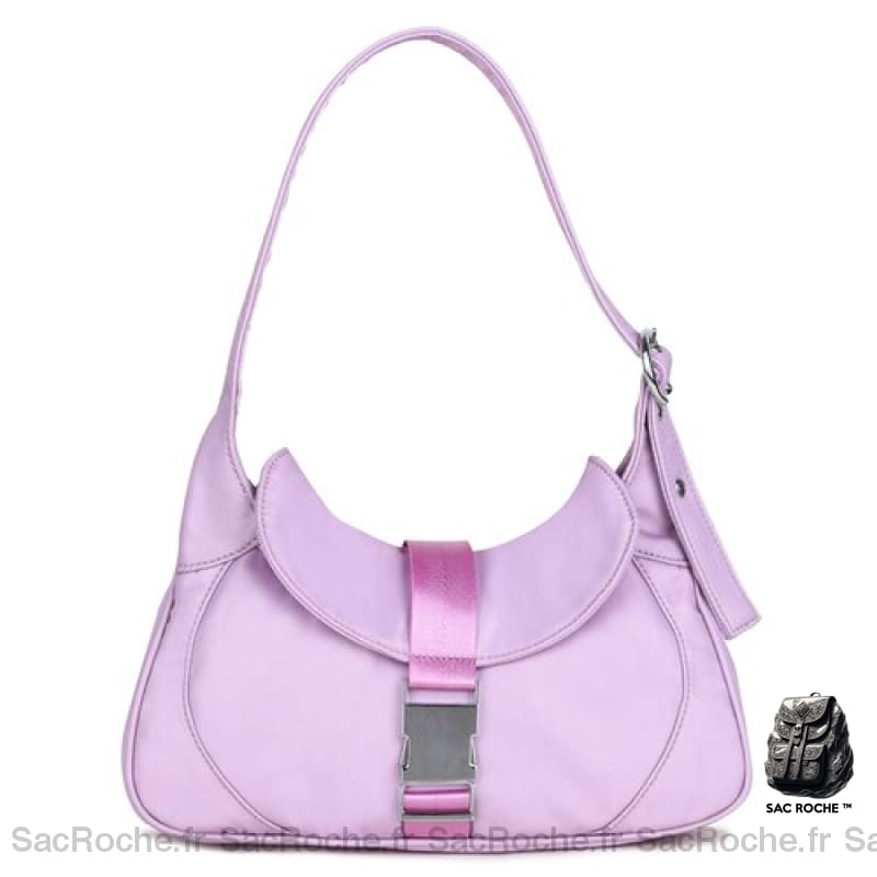 Sac Main Femme Porté Épaule Violet À