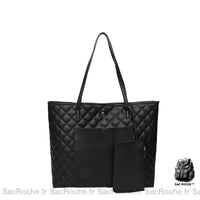 Sac Main Femme Portefeuille Intégré - modèle Noir - Sac Roche ™