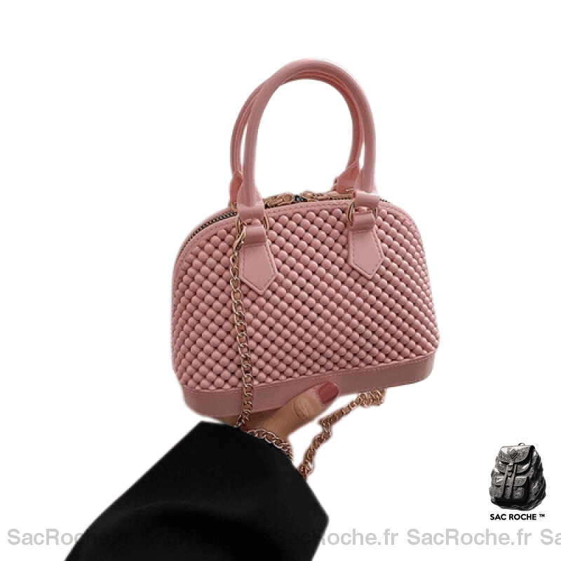 Sac Main Femme Printemps 2021 Rose / 18X14X9Cm À