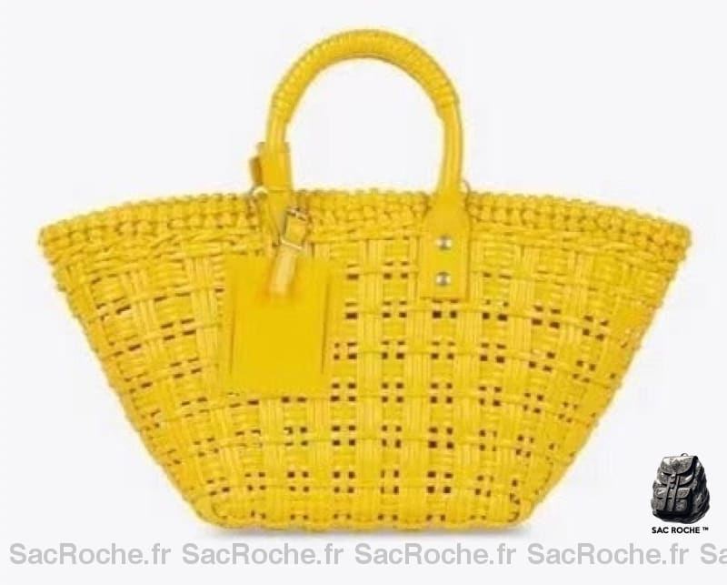 Sac Main Femme Printemps 2022 Jaune À