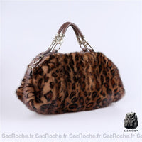 Sac Main Femme Printemps - modèle Léopard marron foncé - Sac Roche ™