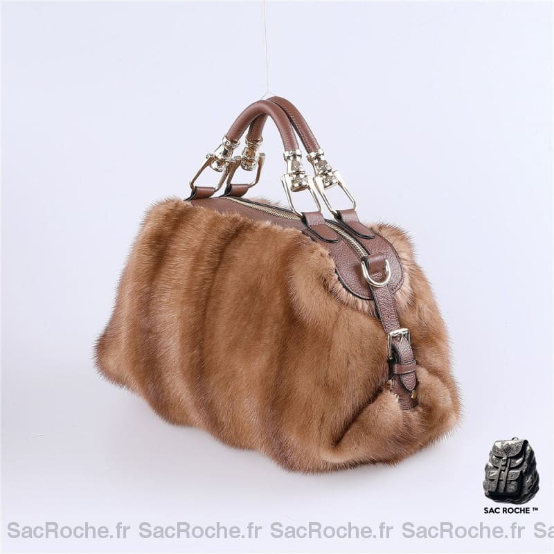 Sac Main Femme Printemps Marron À