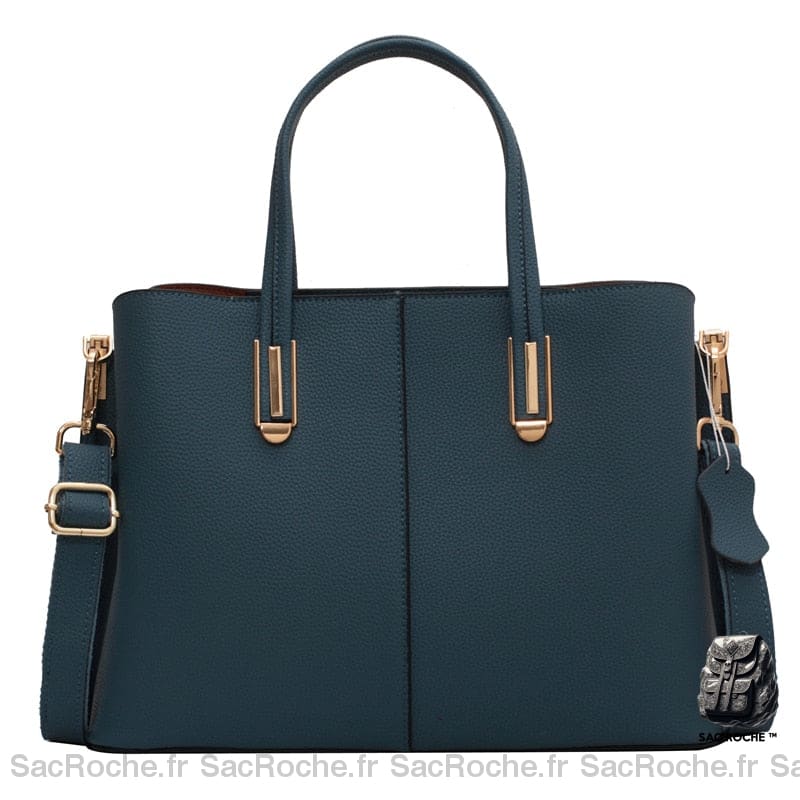 Sac Main Femme Professionnel Bleu Foncé / 35 X 13 24Cm À