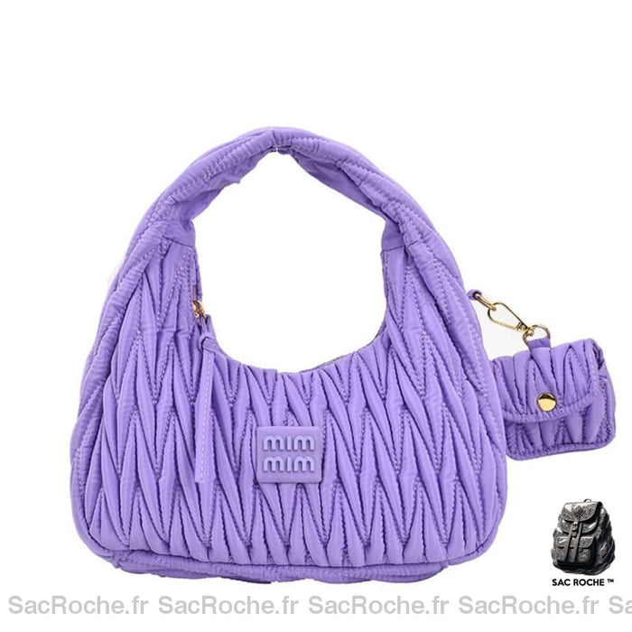 Sac Main Femme Prune Élégant / 25X7X18Cm À