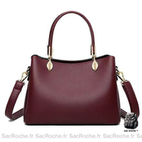 Sac Main Femme Qualité Supérieure - modèle Bordeaux / 23x10x17cm - Sac Roche ™