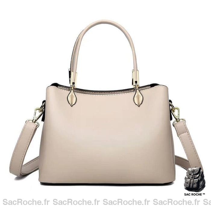 Sac Main Femme Qualité Supérieure Ivoire / 23X10X17Cm À