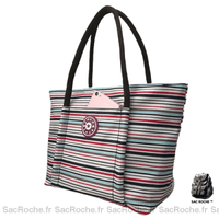 Sac Main Femme Rayures Fashion - modèle Coloré - Sac Roche ™