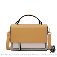 Sac main femme rigide pas cher - modèle Jaune / 20.5x15.5x7cm - Sac Roche ™