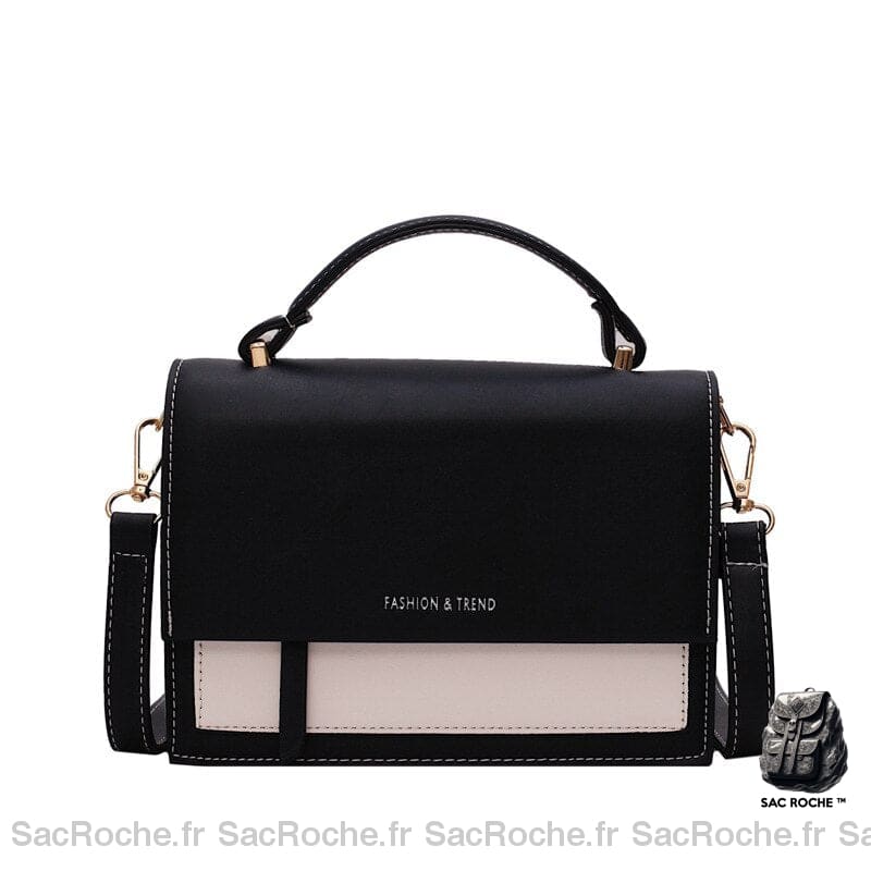 Sac Main Femme Rigide Pas Cher Noir / 20.5X15.5X7Cm À Main Femme