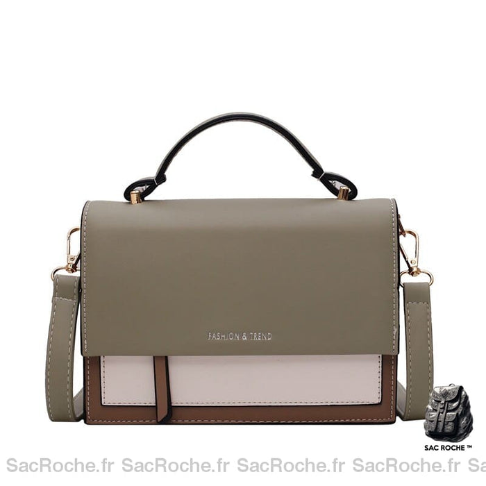 Sac Main Femme Rigide Pas Cher Vert / 20.5X15.5X7Cm À Main Femme