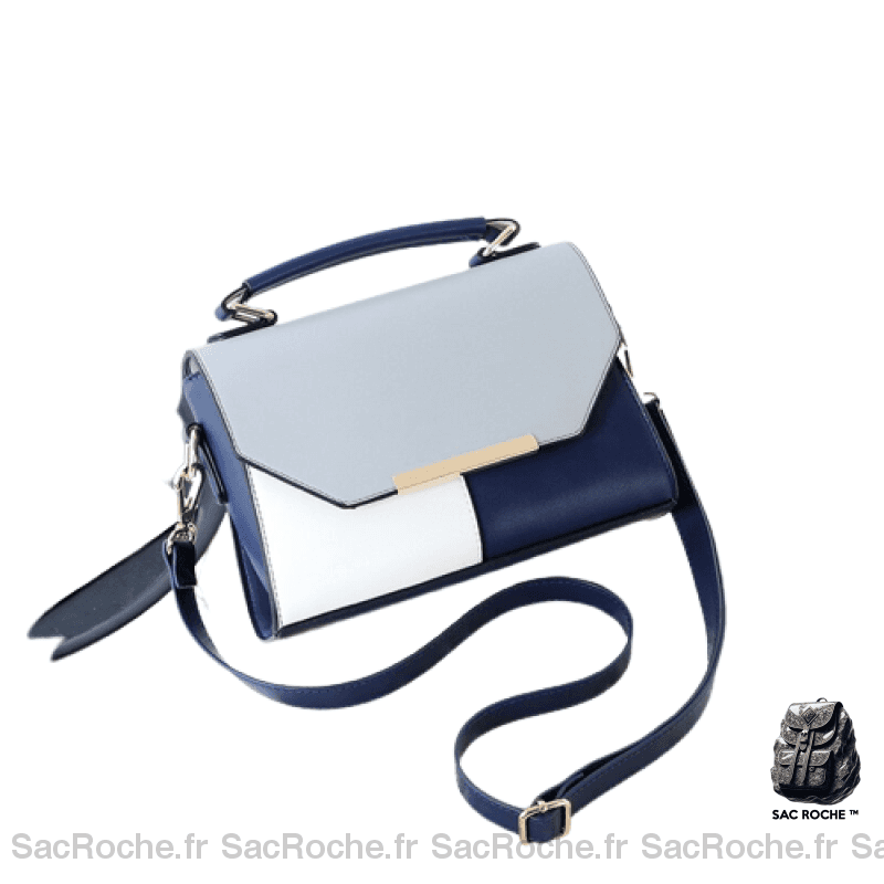 Sac Main Femme Rigide Petit Bleu Foncé À