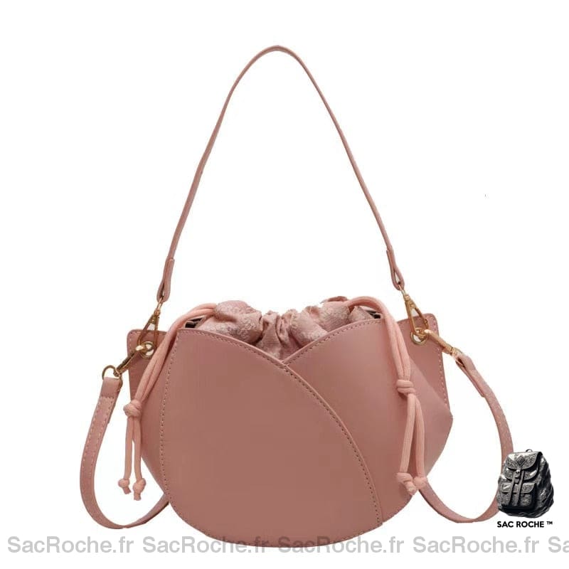 Sac Main Femme Rose Pâle / 23X15X10 Cm À