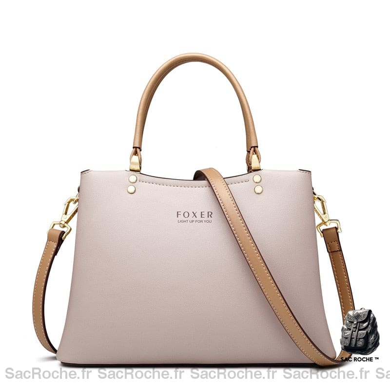 Sac Main Femme Saison Automne Hiver Rose Pâle À