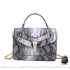 Sac Main Femme Serpent Noir / 24Cmx19Cmx7Cm À