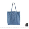 Sac Main Femme Shopper Grand Bleu / 36X6X39Cm À