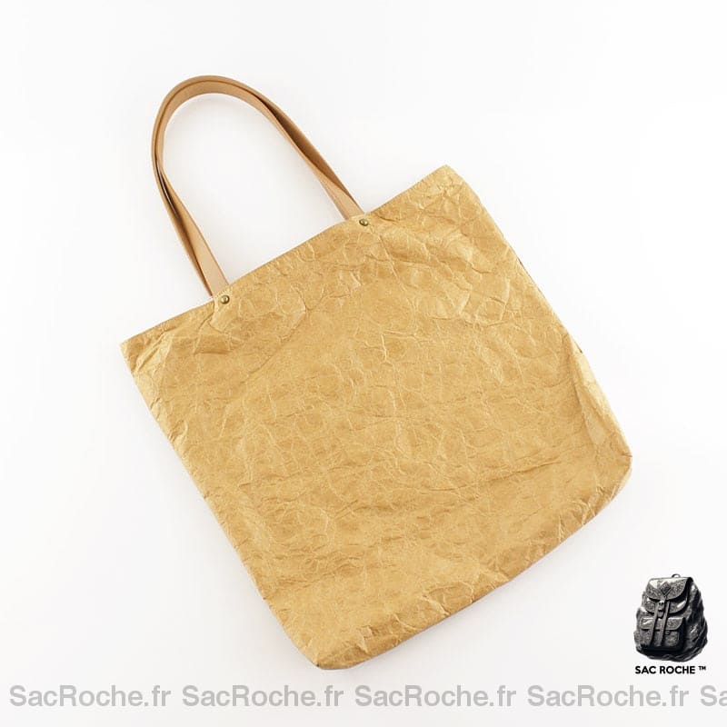 Sac Main Femme Shopper Grand Kaki / 36X6X39Cm À