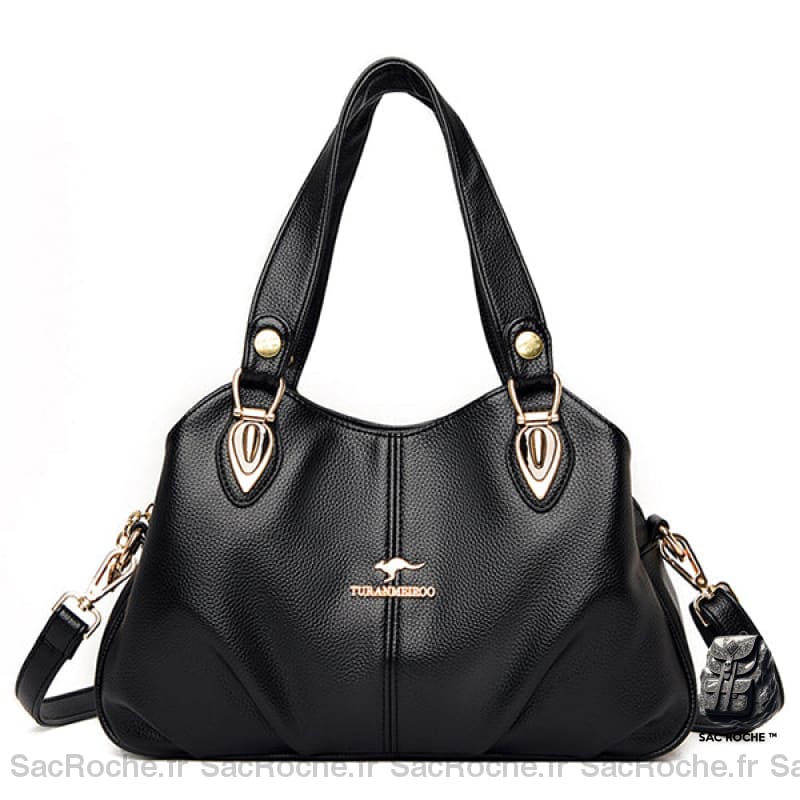 Sac Main Femme Simili Cuir Noir Élégant Sac À Main Femme