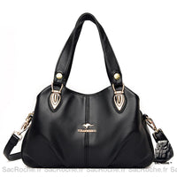 Sac Main Femme Simili Cuir Noir Élégant Sac À Main Femme