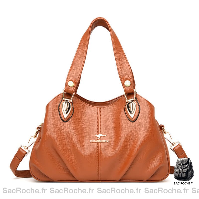 Sac Main Femme Simili Cuir Noir Élégant Camel Sac À Main Femme