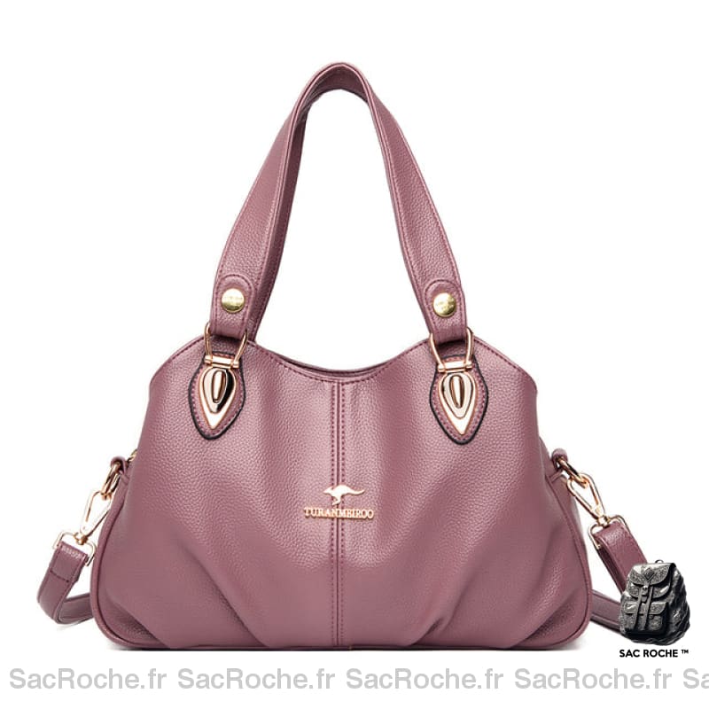 Sac Main Femme Simili Cuir Noir Élégant Mauve Sac À Main Femme