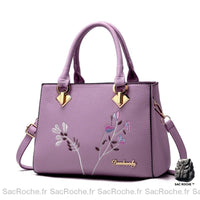 Sac Main Femme Simili Cuir - modèle Violet - Sac Roche ™