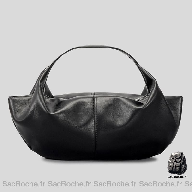 Sac Main Femme Souple Cuir Noir À