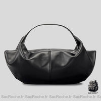 Sac Main Femme Souple Cuir - modèle Noir - Sac Roche ™