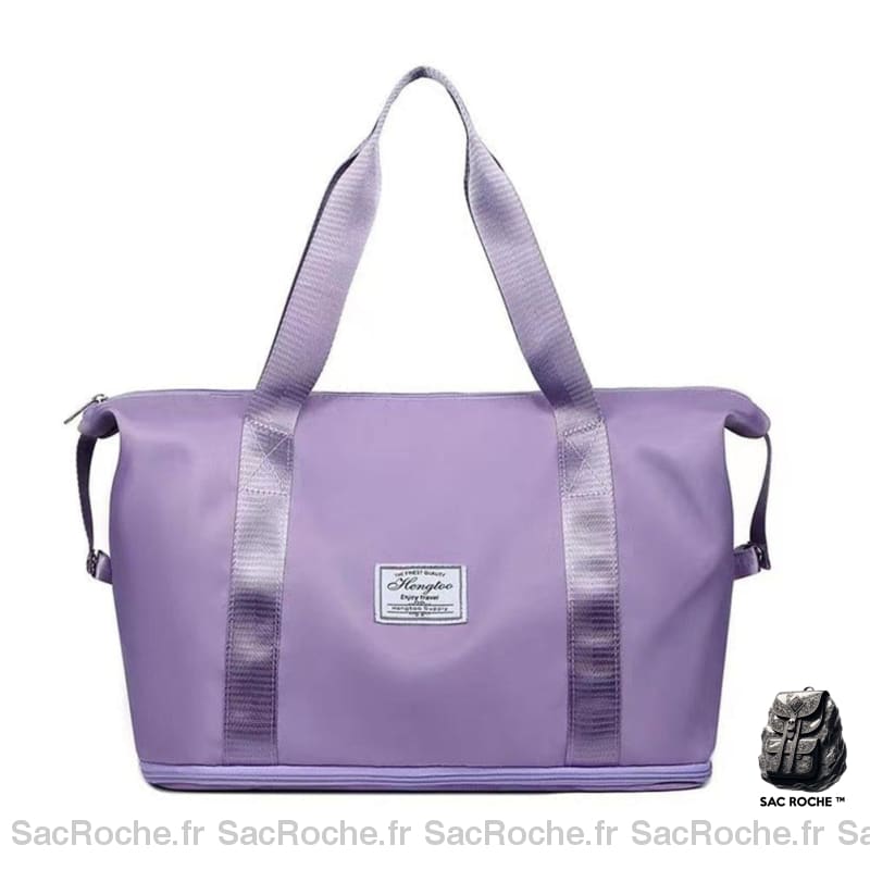 Sac Main Femme Sportif Violet / 55X32X20Cm À