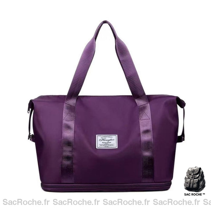 Sac Main Femme Sportif Violet Foncé / 55X32X20Cm À