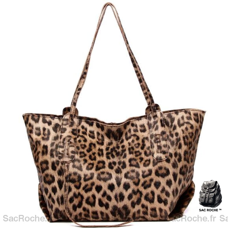 Sac Main Femme Style Cabas Original Leopard À