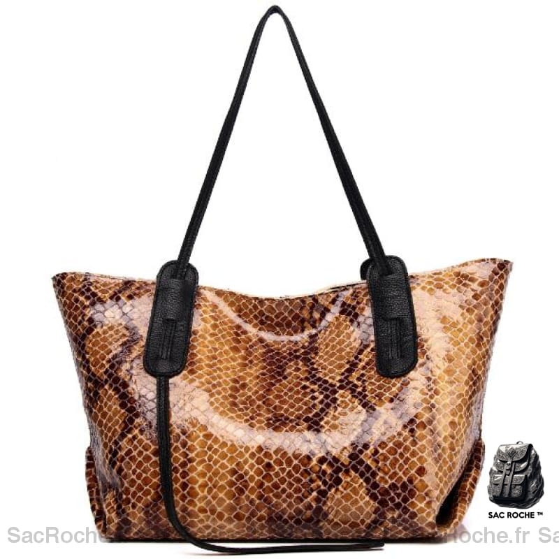 Sac Main Femme Style Cabas Original Marron À