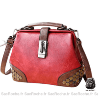 Sac main femme style docteur chic - modèle Rouge / 25 x 18 x 30cm - Sac Roche ™