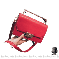 Sac main femme synthétique trendy - modèle Rouge - Sac Roche ™