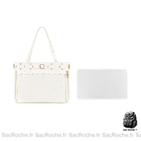 Sac Main Femme Taille Moyenne - modèle Blanc / 41x29x8cm - Sac Roche ™