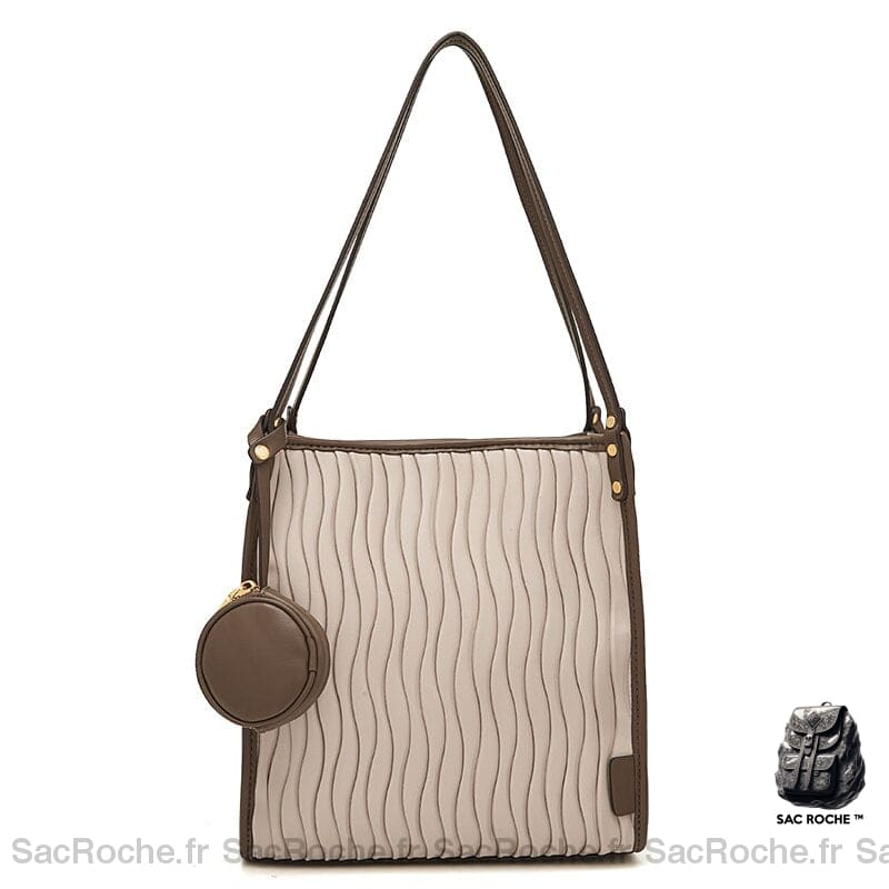 Sac Main Femme Taupe Marron Taupe À