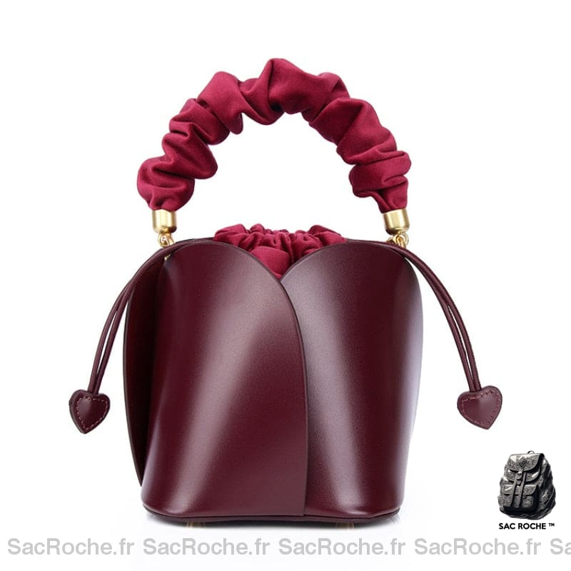 Sac Main Femme Tendance 2018 2019 Grenat / 16X16X16Cm À