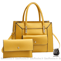 Sac Main Femme Tendance 2018 Porte Feuille Jaune / 32X13X25Cm À