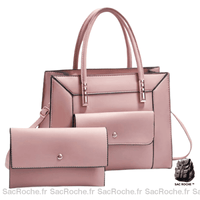 Sac Main Femme Tendance 2018 Porte Feuille - modèle Rose / 32x13x25cm - Sac Roche ™