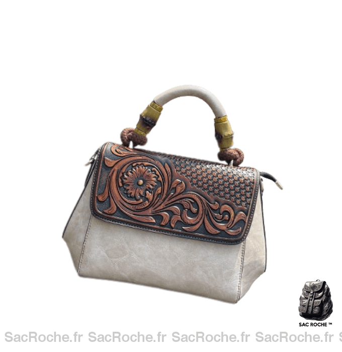 Sac Main Femme Tendance 2020 Blanc / 22X20X13Cm À