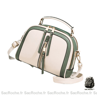 Sac main femme tendance 2020 coloré - modèle Blanc vert - Sac Roche ™