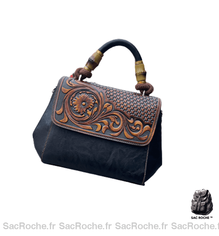 Sac Main Femme Tendance 2020 Noir / 22X20X13Cm À