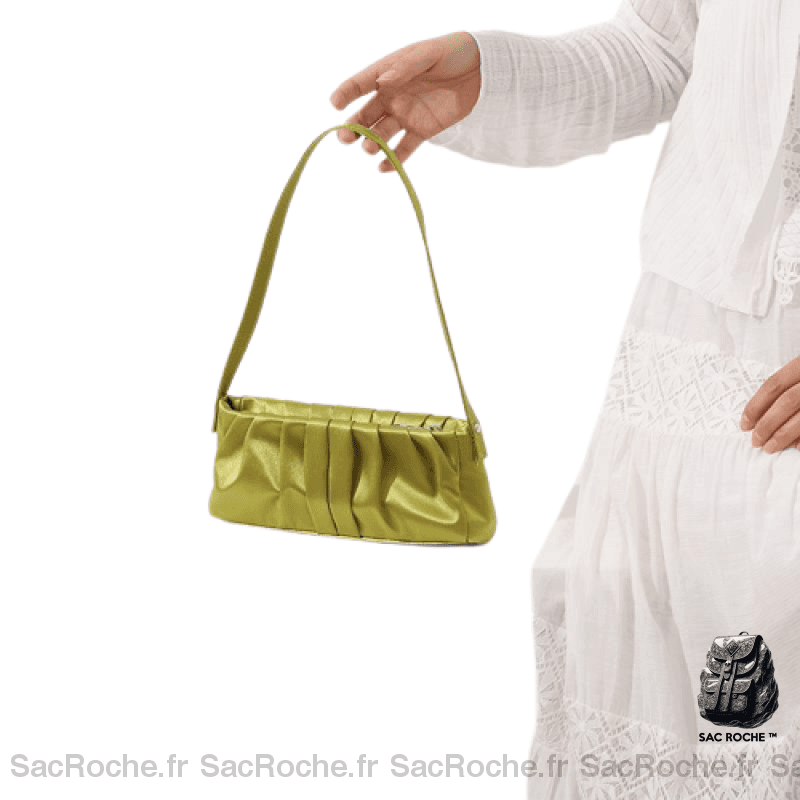 Sac Main Femme Tendance 2020 Vert / 24X10X5Cm À